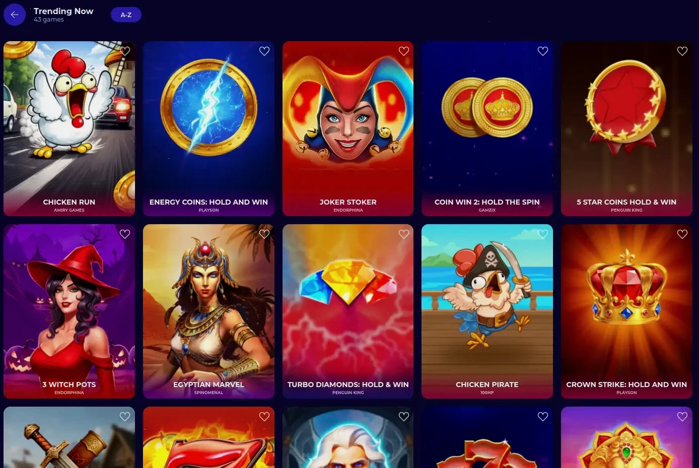 Каталог игр казино Армада